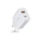 Сетевое зарядное устройство Tech-Protect C30W USB-C PD 30W / USB-A QC 3.0, белое