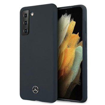 Mercedes Samsung Galaxy S21+ vāciņš Silicone Line, zils