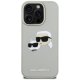 Karl Lagerfeld HC 3D Rubber Double Heads iPhone 16 Pro Max Case - Beige