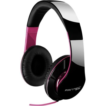 Fantec SHP-250AJ On-Ear Headphones, Black/Pink