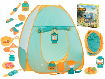 Bērnu Spēļu Telts Māja Paviljons Ceļotāju Komplekts, Zaļš | Play Tent House Lodge for Children