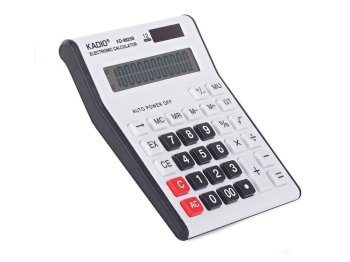 Desk Calculator with Large 12-Digit Display for Office and School Use, White