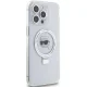 Чехол Karl Lagerfeld для iPhone 15 Pro Ring Stand Karl Head MagSafe, белый