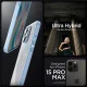 Чехол Spigen для iPhone 15 Pro Max Crystal Hybrid, прозрачно-синий