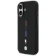 Чехол BMW M силиконовый с трёхцветной линией MagSafe для iPhone 17 – чёрный