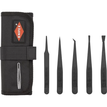 Набор пластиковых пинцетов ESD KNIPEX 92 00 05 ESD, 5 шт.