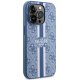 Guess iPhone 14 Pro vāciņš 4G Printed Stripes MagSafe, zils