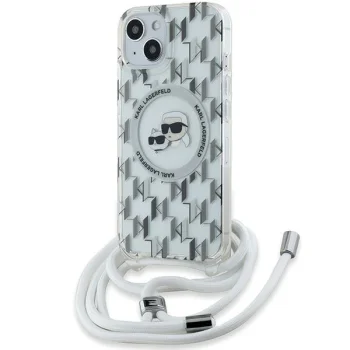 Karl Lagerfeld iPhone 15 / 14 / 13 Case IML Crossbody Monogram, Transparent