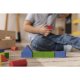 Constructor Wooden Blocks Bricks in Bucket Sorter, 105 pcs