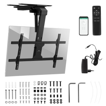 Maclean MC-110 T Electric Ceiling TV Mount, 43-86", 45kg, Tuya