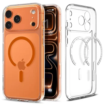Spigen Ultra Hybrid MagSafe vāciņš iPhone 17 Pro Max - Clear Orange