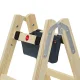 Divpusējās koka kāpnes Hailo Master H80, 2 x 4 pakāpieni, brūnas