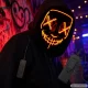 LED Light-Up Halloween / Party Mask Purge, Universal Size