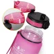 4FIZJO Motivational Tritan Water Bottle 1 L, Blue-Pink