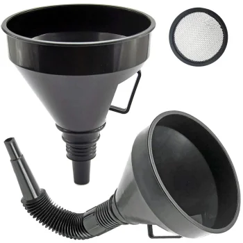 Large Fuel, Oil and Liquid Funnel with Strainer