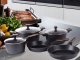 8-Piece Pots and Pans Set with Non-Stick Coating, Black
