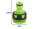 DIVODV Tap Connector for Garden Hose 1/2\" and 3/4\" ABS Green/Black