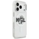 Karl Lagerfeld IML Glitter Karl & Choupette Sketch Logo MagSafe vāciņš iPhone 17 Pro, caurspīdīgs