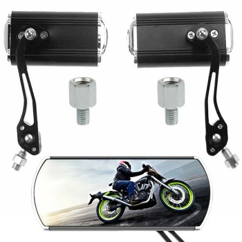 Motocikla spoguļa alumīnija vieglais m10 stiprinājums ar adapteri m8 | Motorcycle mirror aluminum light mount with...