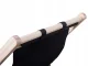 Saliekams koka pludmales zvilnis ar spilvenu, melns