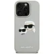 Karl Lagerfeld HC 3D Rubber Double Heads iPhone 16 Pro Max Case - Beige