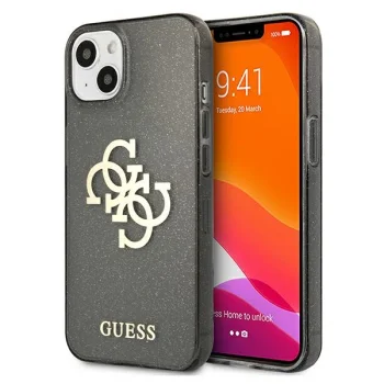 Чехол Guess для iPhone 13 mini Glitter 4G Big Logo, черный