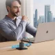 Cuktech 65W GaN tīkla lādētājs 2 x USB-C / 1 x USB-A, pelēks