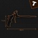 Metal Mounting Foam Gun Applicator 320mm Bigstren 26386