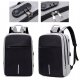 Ūdensnecaurlaidīga Mugursoma ar USB Uzlādes Izeju Portu 25L, Pelēks | Anti-Theft Waterproof Backpack with USB...