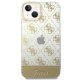 Чехол Guess 4G Pattern Script для iPhone 14 Plus, золотой