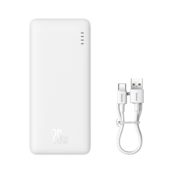 Внешний аккумулятор Baseus Airpow 20W 10000mAh с кабелем Baseus Simple Series USB-A - USB-C...