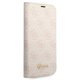 Apple iPhone 14 Plus 6.7\" Guess 4G Vintage Gold Logo Book Case Cover (GUBKP14MHG4SHP), Pink