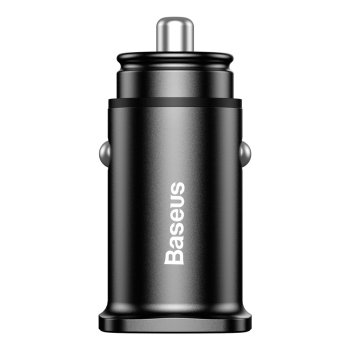 Baseus Square viedais auto lādētājs 2x USB QC3.0 Quick Charge 3.0 SCP AFC 30W melns (CCALL-DS01) | Phone Car Charger