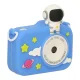 Bērnu digitālā fotokamera ar 32GB karti, astronauta dizains, zila