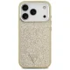 Guess Glitter Trīsstūra Logotipa MagSafe Maciņš iPhone 17 Pro – Zelts | Phone Case Cover