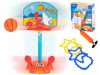 Bērnu Sporta Spēle Basketbols Komplekts 2-in-1 Grozs Bumba + Ringo Krabis | Kids Sport Game Set Basketball + Ringo...