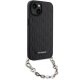 Чехол Karl Lagerfeld для iPhone 14 Saffiano Monogram Chain, черный