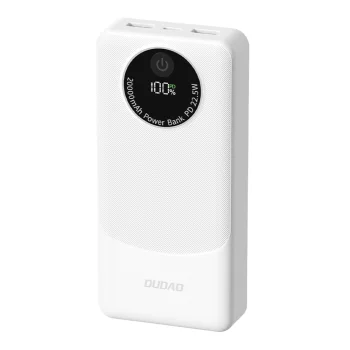 Повербанк Dudao K12Pro 22.5W PD 20000мАч USB-A, USB-C - белый