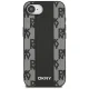DKNY Leather Checkered Mono Pattern MagSafe vāciņš iPhone 16e, melns