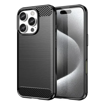 Carbon Case iPhone 16 Pro Max vāciņš, melns