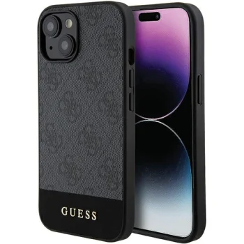 Чехол Guess 4G Stripe Collection для iPhone 15 / 14 13 - серый