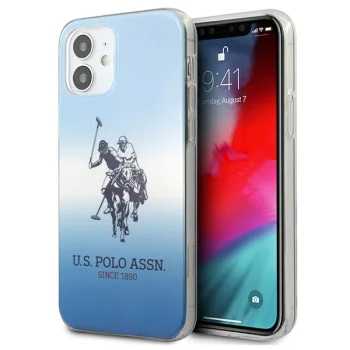 Чехол U.S. Polo Assn. для iPhone 12 mini Gradient Pattern, синий