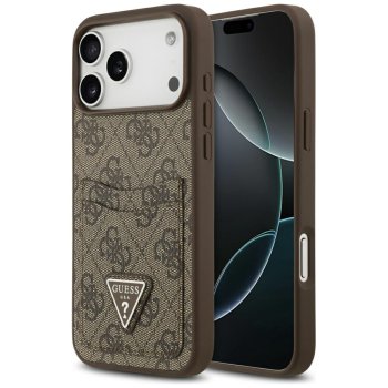 Guess 4G Nauble Card Triangle maciņš iPhone 17 Pro Max – brūns | Phone Case Cover