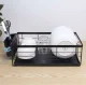 Divstāvu trauku žāvētājs Ruhhy, Melns | Two-tier Dish Dryer