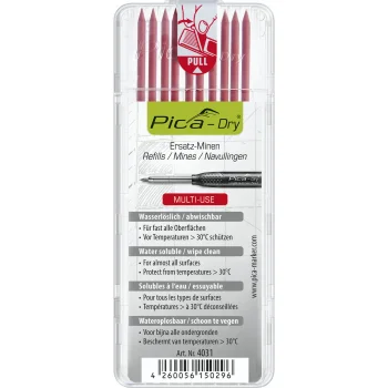 Rezerves serdeņi Pica DRY 4031 2,8 mm, 10 gab., sarkani
