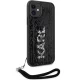 Karl Lagerfeld iPhone 11 / XR vāciņš Sequins Cord, sudraba