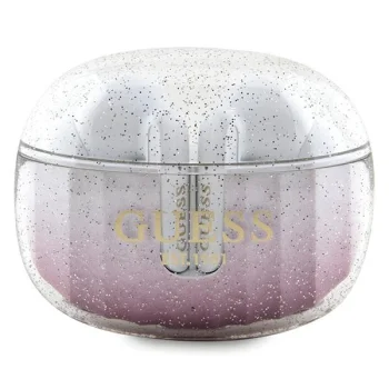 Bluetooth наушники Guess TWS Glitter Gradient, розовые