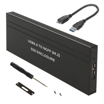Maclean MCE582 M.2 NGFF SSD Enclosure, USB 3.0, Aluminum