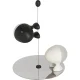 Набор для соли и перца Alessi Lilliput ASG02 BW, черно-белый