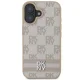 DKNY iPhone 16 vāciņš Checkered Mono Pattern & Printed Stripes, rozā